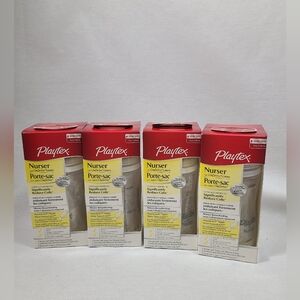 Playtex Nurser with Drop-Ins Liners Naturalatch Nipple Pre-Sterilized x4 Bottles